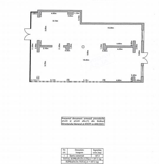 Obor, Avrig Park, spatiu comercial 187 mp, vitrina 9, 6 ml, terasa proprie